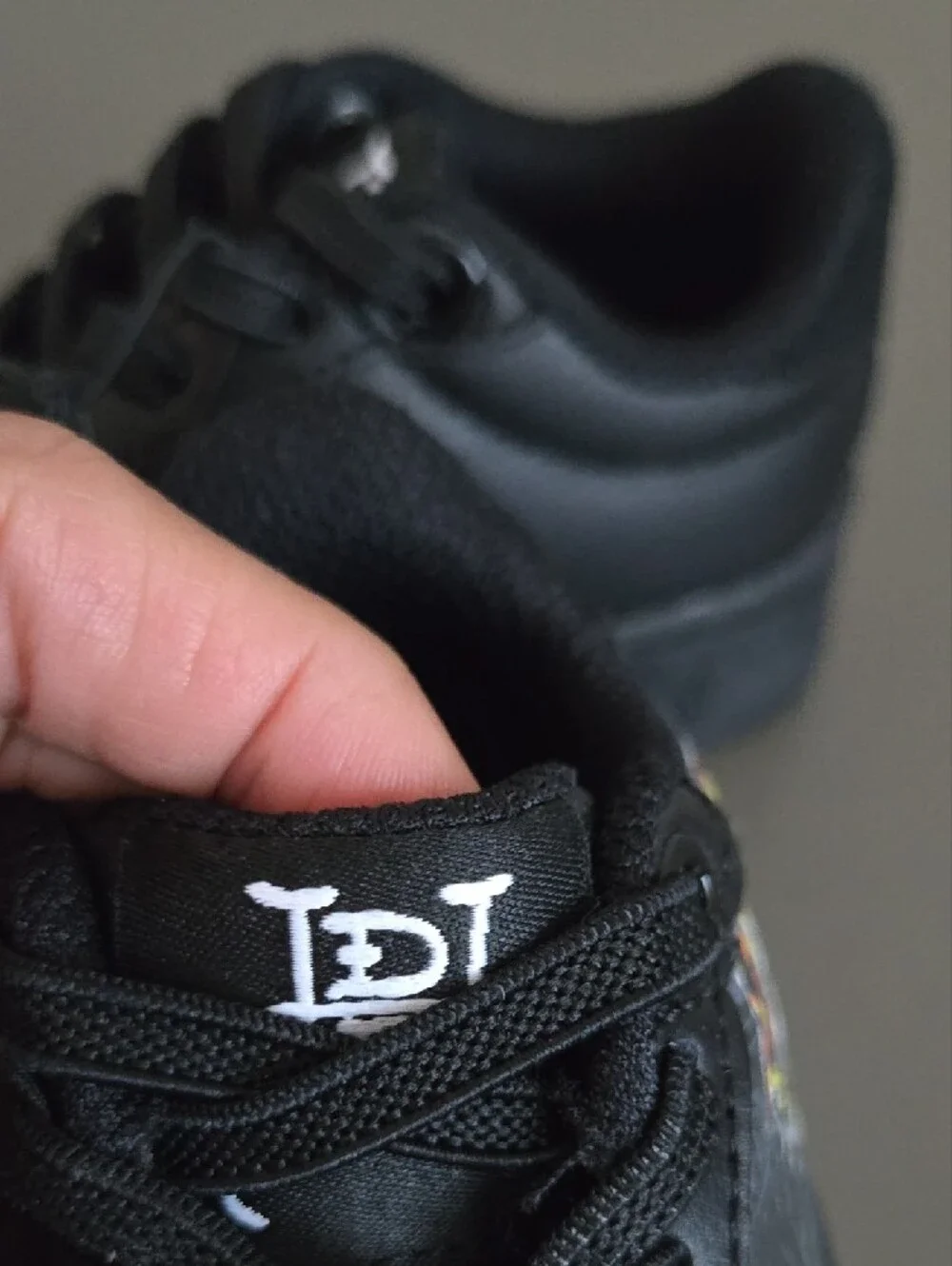 Ed Hardy Black Sneakers with Tiger Graphic